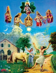 Demigods are depending on Krishna for giving blessings